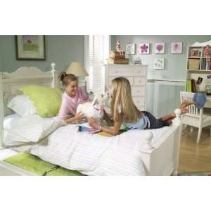  Breeze Twin Size Poster Bed with Trundle Pull Out Unit: Home & Kitchen