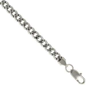  Stainless Steel 7 mm ( 9/32 in. ) Curb Link Cuban Chain 20 in 