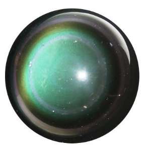 Obsidian Ball 06 Rainbow Crystal Super Green Eye Silver Sheen Healing 