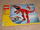 lego instruction book only 4507 creator prehistoric creature manual no
