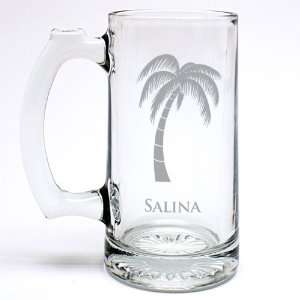  Palm Tree Personalized Beer Mug