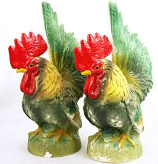   WALES Ceramic ROOSTER Bright Paint 8 Tall Chicken JAPAN  