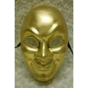   Short Nose Whole Face Blank Mask in Gold Finish: Home & Kitchen
