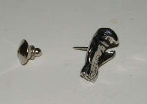 BOXING TIE PIN METAL SILVER COLORED !  