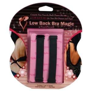  Low back bra magic conversion straps   black pack of 2 strips 