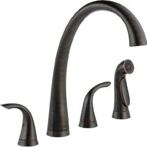 Delta Faucet 2480 RB DST Pillar Two Handle Widespread Kitchen Faucet 