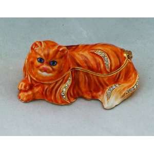  Persian Cat bejeweled jewelry box: Home & Kitchen