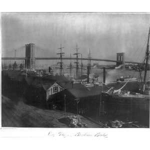  East River,Fulton Ferry,Brooklyn Bridge,NY,c1889