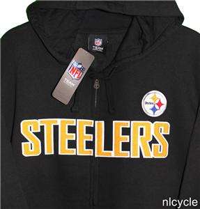 Pittsburgh STEELERS NFL HOODIE JACKET w Patches L  