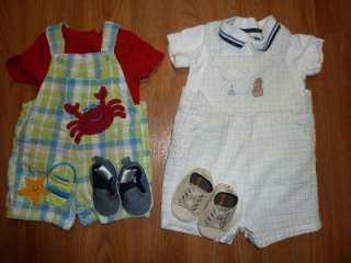   BOY 0 3 3 6 MONTHS SPRING SUMMER OUTFIT CLOTHES LOT infant #305  