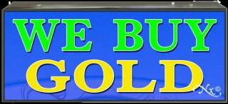  BOX SIGN WE BUY GOLD  LB013 led neon open  