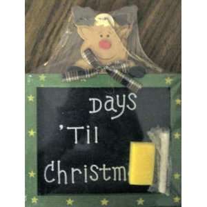 Christmas Countdown Reindeer Chalkboard & Accessories