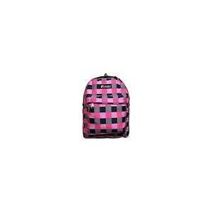    Everest Pink Black Squares Mid Size Backpack 