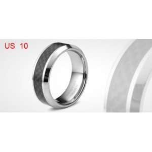   Glossy Tungsten Carbide Fall in Love Finger Ring US Sz 10 Jewelry
