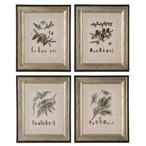 Uttermost 41152 Pine Cone Branches Picture Frames in Black   Set of 4 