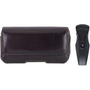  Wireless Solutions Fitted Black Leather Pouch For Motorola 