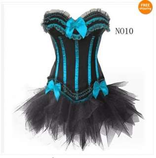 Fashion!Burlesque Boned Lace up Moulin Rouge Lolita FANCY DRESS Corset 