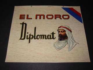 Old El Moro   CIGAR Box INNER LABEL   ARAB  