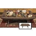 primitive aged wood footed tray cobblesto ne made in the