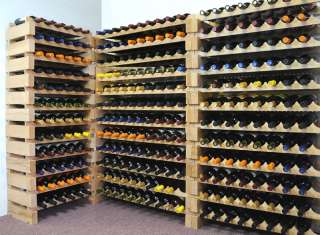 80 Bottles Stackable Modular Hardwood Wine Rack wr10x8  