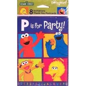    Sesame Street P is for Party Invitations   8 Count Toys & Games