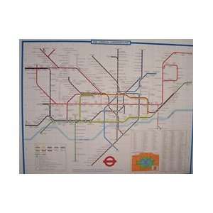 LONDON UNDERGROUND MAP (ORIGINAL STATION MAP   NOT A REPRINT) Poster 