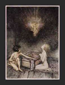 Pandora, Her Husband and the BOX    ARTHUR RACKHAM, 1922  