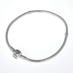Genuine Pandora Sterling Silver 8.3 inch Bead Clasp Charm Bracelet 