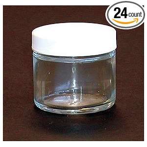 Fisherbrand Clear Straight Sided Jars with PTFE Faced PE Lined Cap; 2 