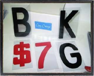 Block Letters on 8 7/8 inch .030 Panel