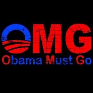 USA Retro OMG Obama Must Go Anti Barack Funny T Shirt  