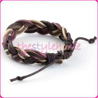 clips hair clips multi color leather adjustable wristband bracelet 