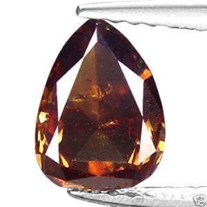 30 CT FANCY COGNAC RED PEAR NATURAL DIAMOND  