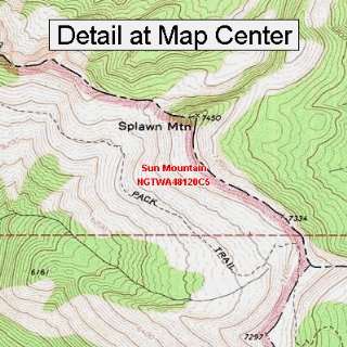  USGS Topographic Quadrangle Map   Sun Mountain, Washington 