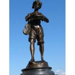   BRONZE STATUE Fine collectible fine Art with Marble Base Home