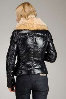Moncler Vegas Black Jacket With Fur Collar for women  