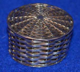 Los Balletaros Sterling Silver Basket Weave Pill Box  