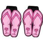 Plasticolor Hawaiian Pink Giant Flip Flops Sandals   2 Pc Floor Mats 