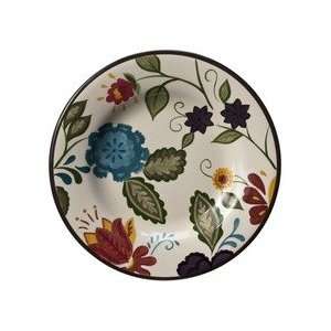  Stoneware Salad Plate Set of 4   Vine Floral (9): Kitchen & Dining
