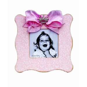   Silver Jubilee Picture Frame in Rose with Princess Crown Jewel: Baby