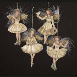  Pack of 8 Dancing and Skating Champagne Fairy Angel 