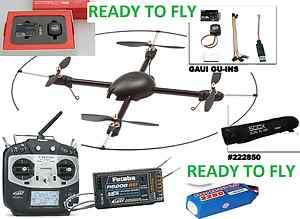GAUI 500X + GU INS READY TO FLY Quadcopter w/ GPS, Futaba 8FG+R6208SB 