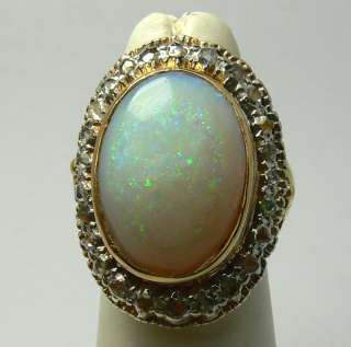 Magnificent Vintage Opal and Diamond Ring 20cts  