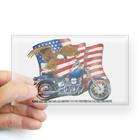   Inc Sticker (Oval) Motorcycle Eagle And US Flag   Harley Davidson Gear