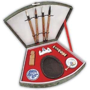  Deluxe Sumi E 4 Brush Fan Set Arts, Crafts & Sewing