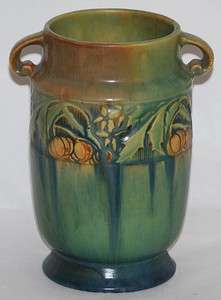 Roseville Pottery Baneda Green Vase 592 7  