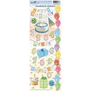  Birthday Cardstock Scrapbook Stickers: Office Products