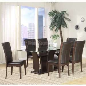   Top Dining Room Set with Brown Chairs 710 72 bw dr set