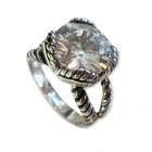   Jewels Designer Inspired Double Cable Ring With Cubic Zirconia Size 7