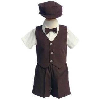    Boys Brown vest/bow tie Ring Bearer  Formal Wear: Clothing